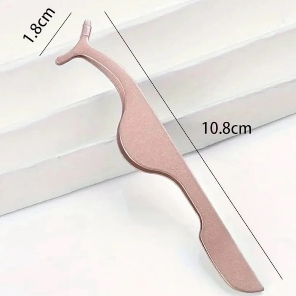 💞 New Rose Gold Stainless Steel False Eyelashes Tweezers Applicator Tool